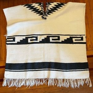 Vintage Wool Mexican poncho